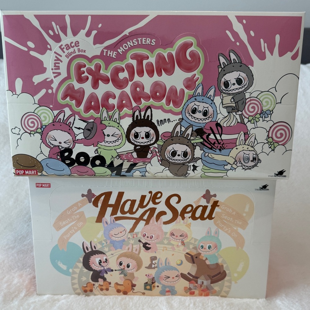 100% AUTHENTIC POP MART Labubu The Monsters Exciting Macaron & Have a Seat Sets